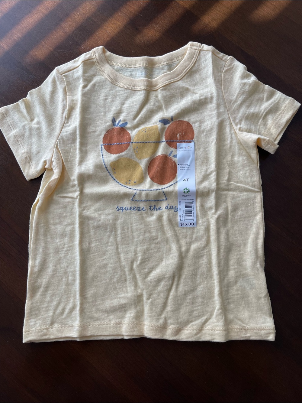 Toddler Cream 'Squeeze the Day' Fruit Graphic Tee